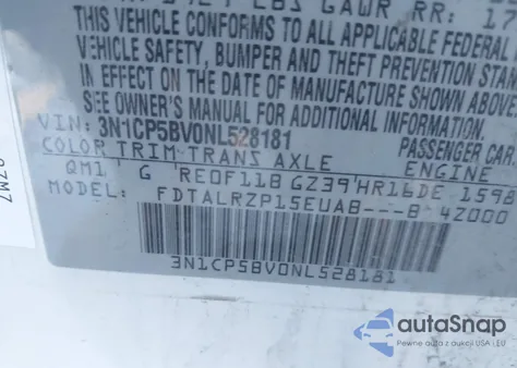 2022 Nissan Kicks S Xtronic Cvt из США, поврежденный, VIN 3N1CP5BV0NL528181